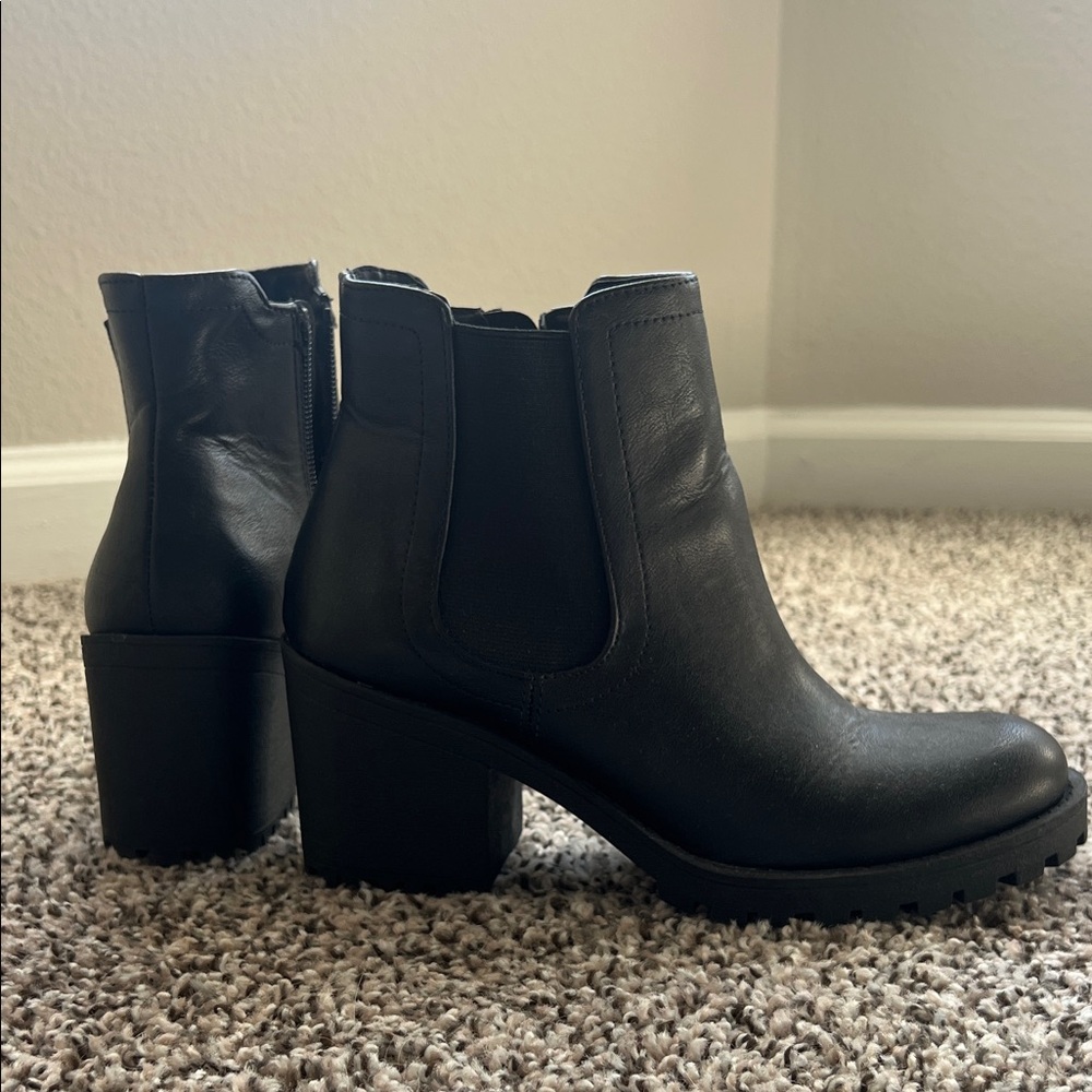 Sun + Stone Black Ankle Booties